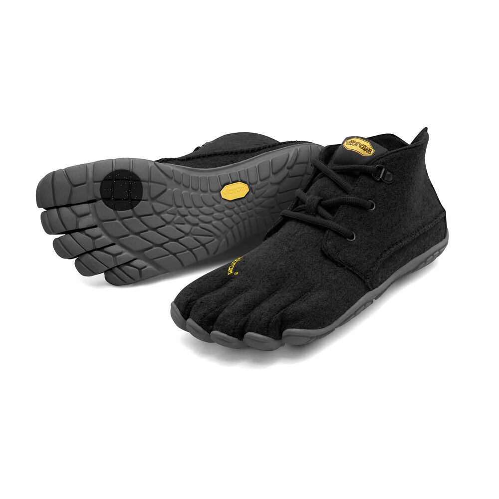 Vibram Five Fingers Womens CVT-Wool - Barefoot Shoes Black/Grey - ENM097812